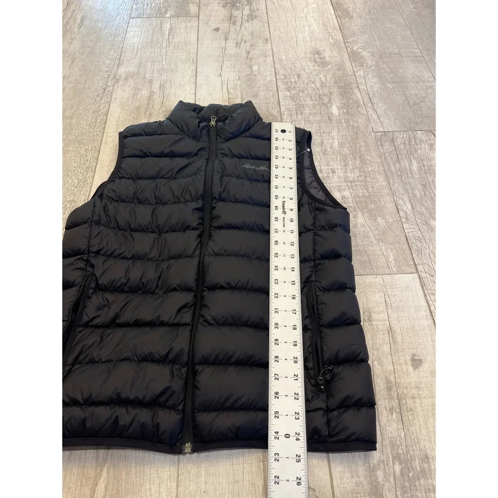 Eddie Bauer EB650 Mens Down Puffer Vest Black Full Zip Quilted Lightweight L